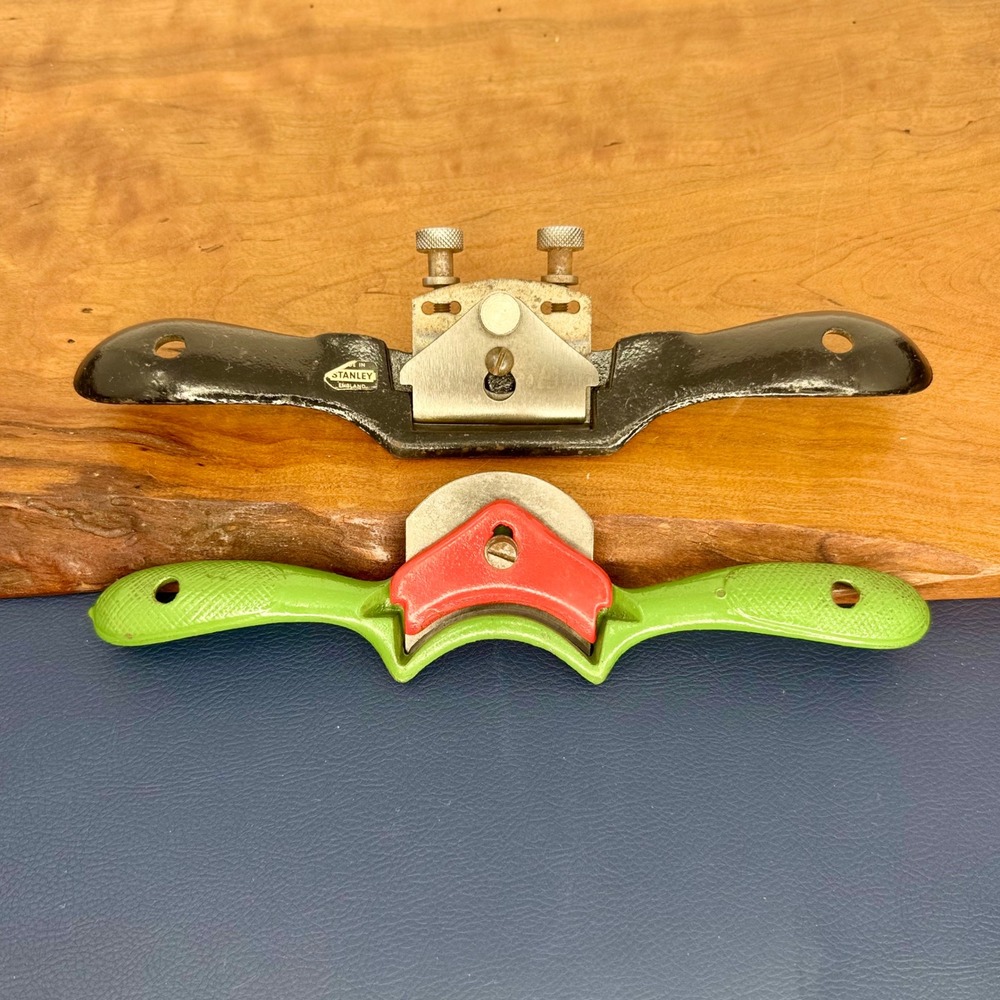 Set of 2 Vintage Spokeshaves Kunz 55 Concave Germany & Stanley No 151 England